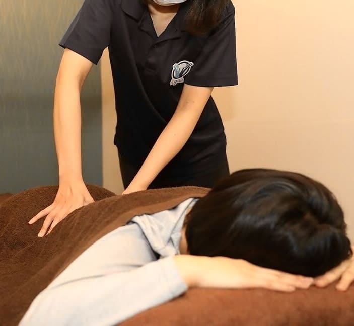 リラクゼーション施術の様子